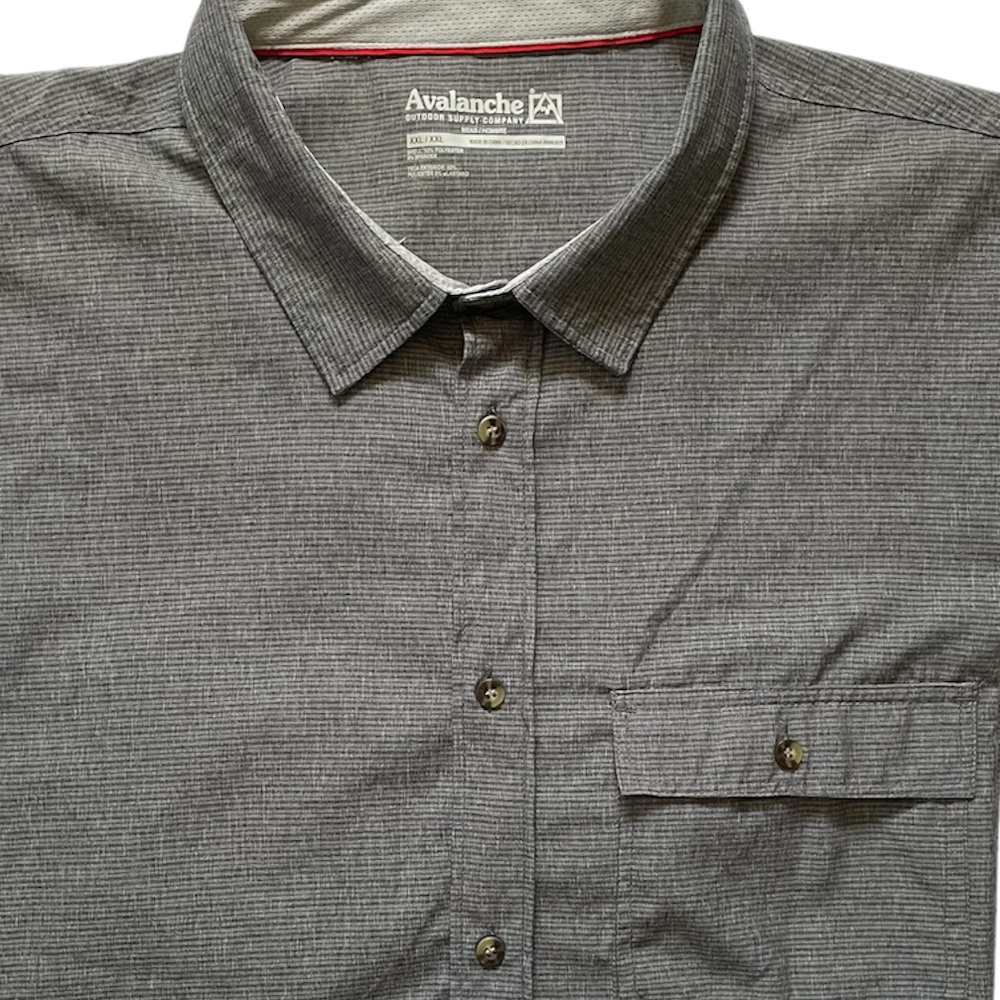 AVALANCHE Mens 2XL Shirt Short Sleeve Button Up XXL Outdoor Camping Hiking